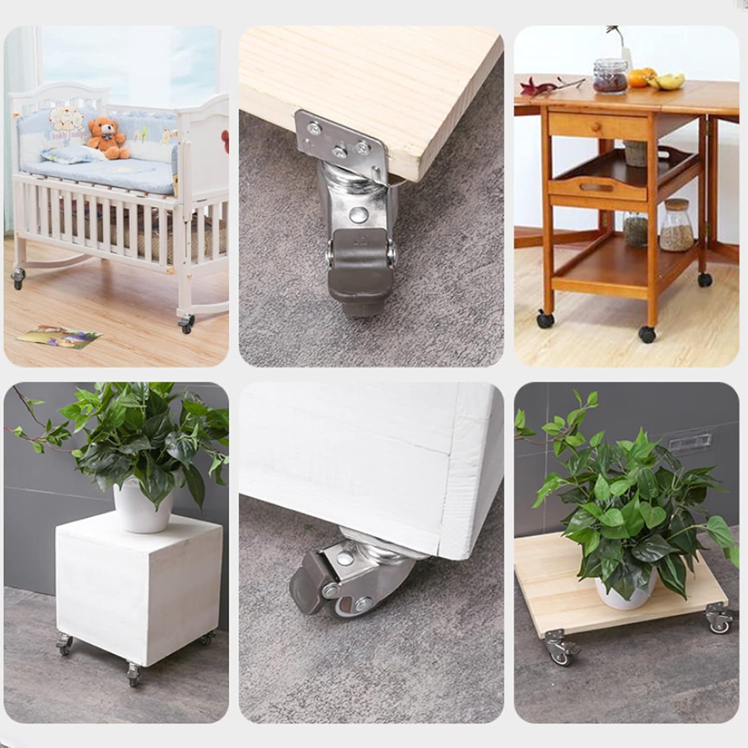 フェンスゲート金具、ヘビーデューティースプリングスイベルキャスター、キャスターホイール1.5インチ、家具用スイベルヘビーデューティー