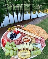 Vista 8 de Charity Leaf Platos redondos desechables de hoja de palma de 12 pulgadas (25 piezas) platos para servir como bambú, tablas desechables, vajilla