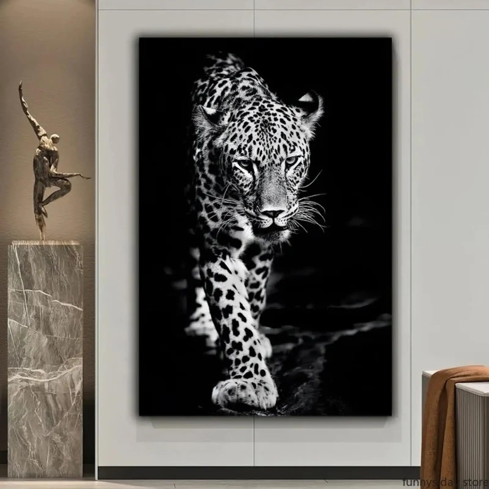 Toile tigre et léopard premium tableau d'art encadré 40x60 cm - 8