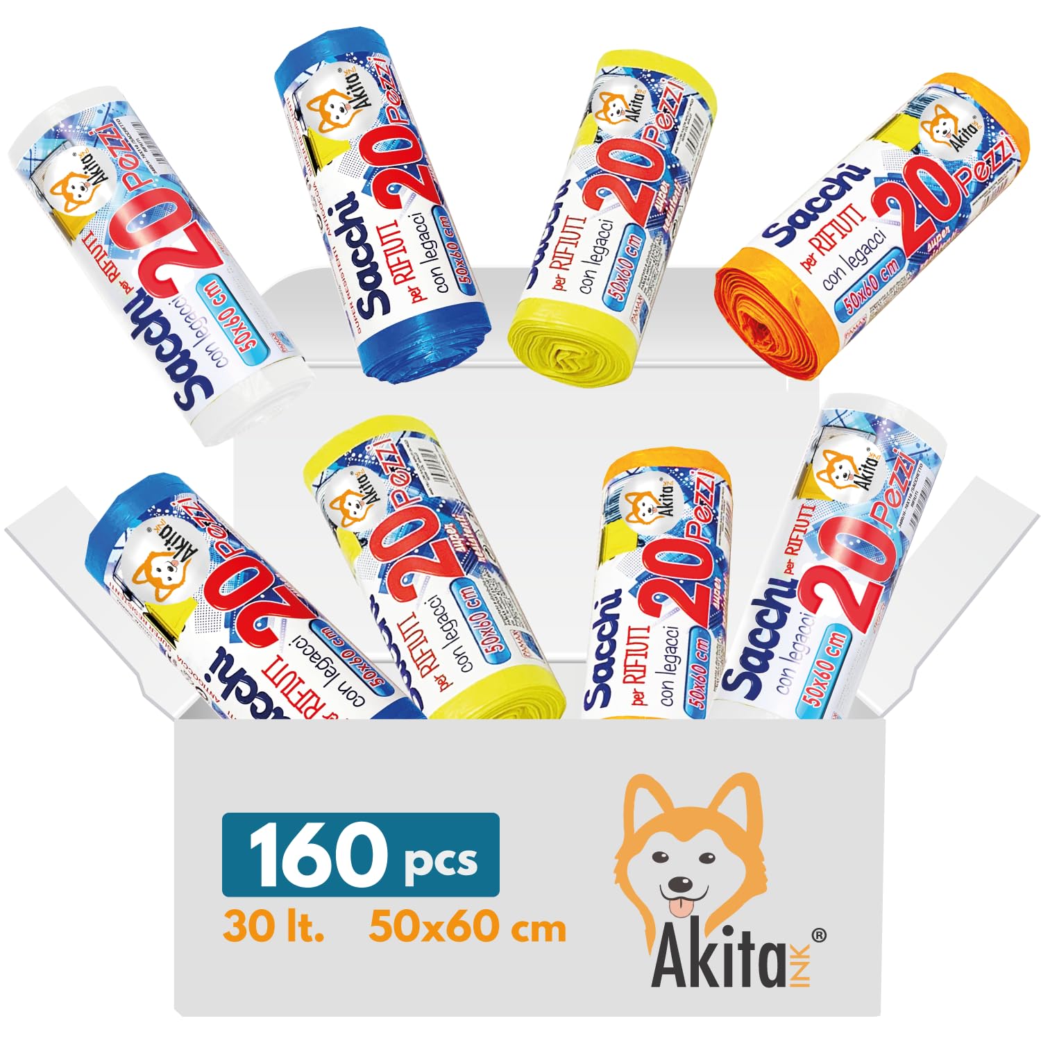 Sacs Poubelle 70 X 110 Cm, 110 Litres, Pour Collection Différenciée - Sacs Haute Résistance