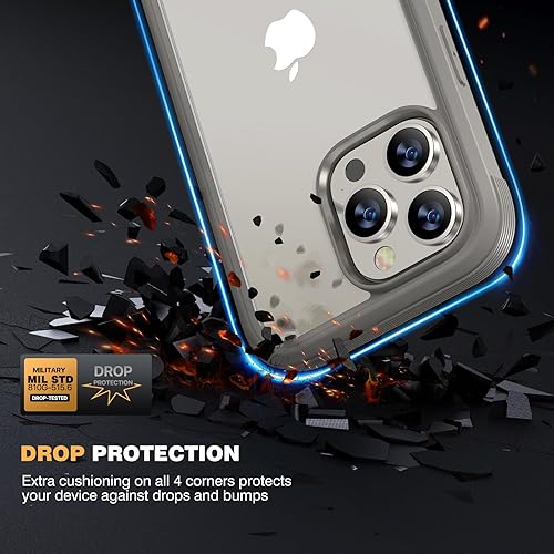Miniatura 134 de Diaclara - Funda diseñada para iPhone 15 Plus de 6.7 pulgadas, transparente, cuerpo completo, con protector de pantalla, resistente de protección