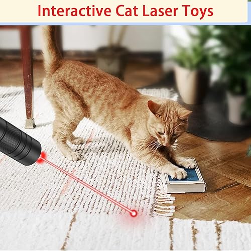 Miniatura 9 de Puntero láser de alta potencia, puntero láser rojo de alta potencia, puntero láser para gatos, puntero de luz láser fuerte para gatos, perros,