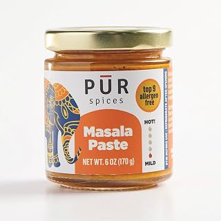 PUR Spices Masala Paste: Mild Garam Masala Base for Curries, Marinades & Rice | Plant-Based, Gluten-Free, No Sugar or Preservatives, 6oz Jar