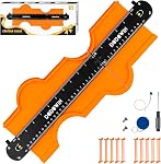 DODOWIN Connectable Contour Gauge 10+5 Inch, Fathers Day Gift Ideas for Him, Profile Gauge for Tile Cutter Flooring Measuring Woodworking Carpenter Tools, Unique Gifts Ideas for Men Dad Him Birthday