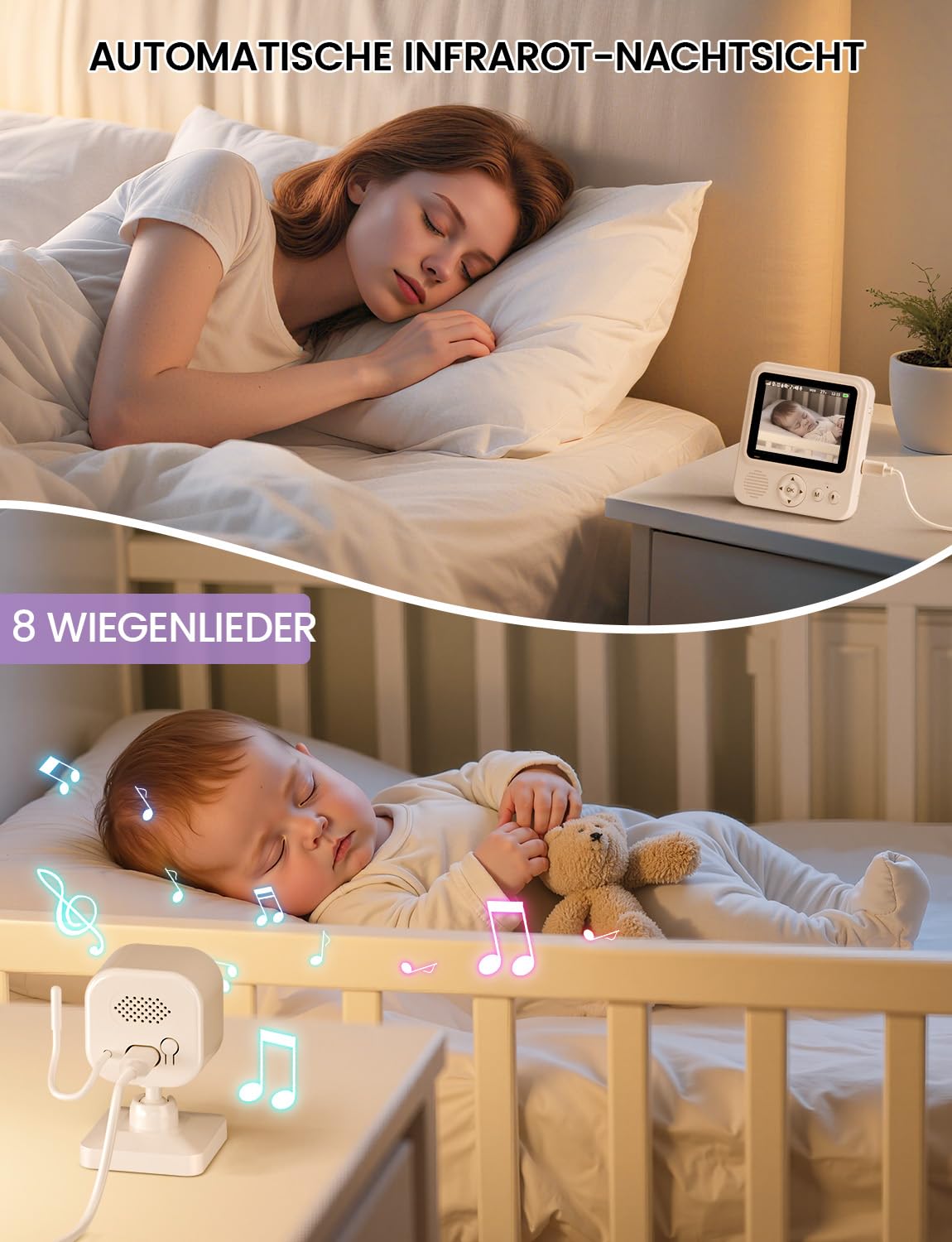 OBVHNUA elektroniczny niania z kamerą