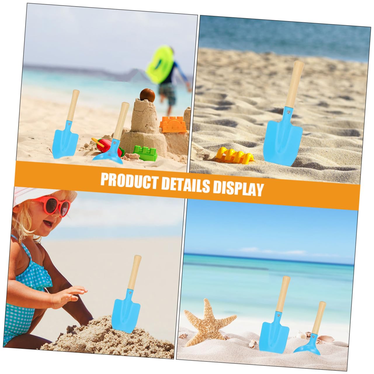 Secchiello e Paletta da Spiaggia per Bambini Ferro Legno | Atmosfera Estiva, Giochi Spiaggia, Giocattoli da Spiaggia, Kit di Giocattoli da Spiaggia, Giochi Anni Ragazzo Ragazza