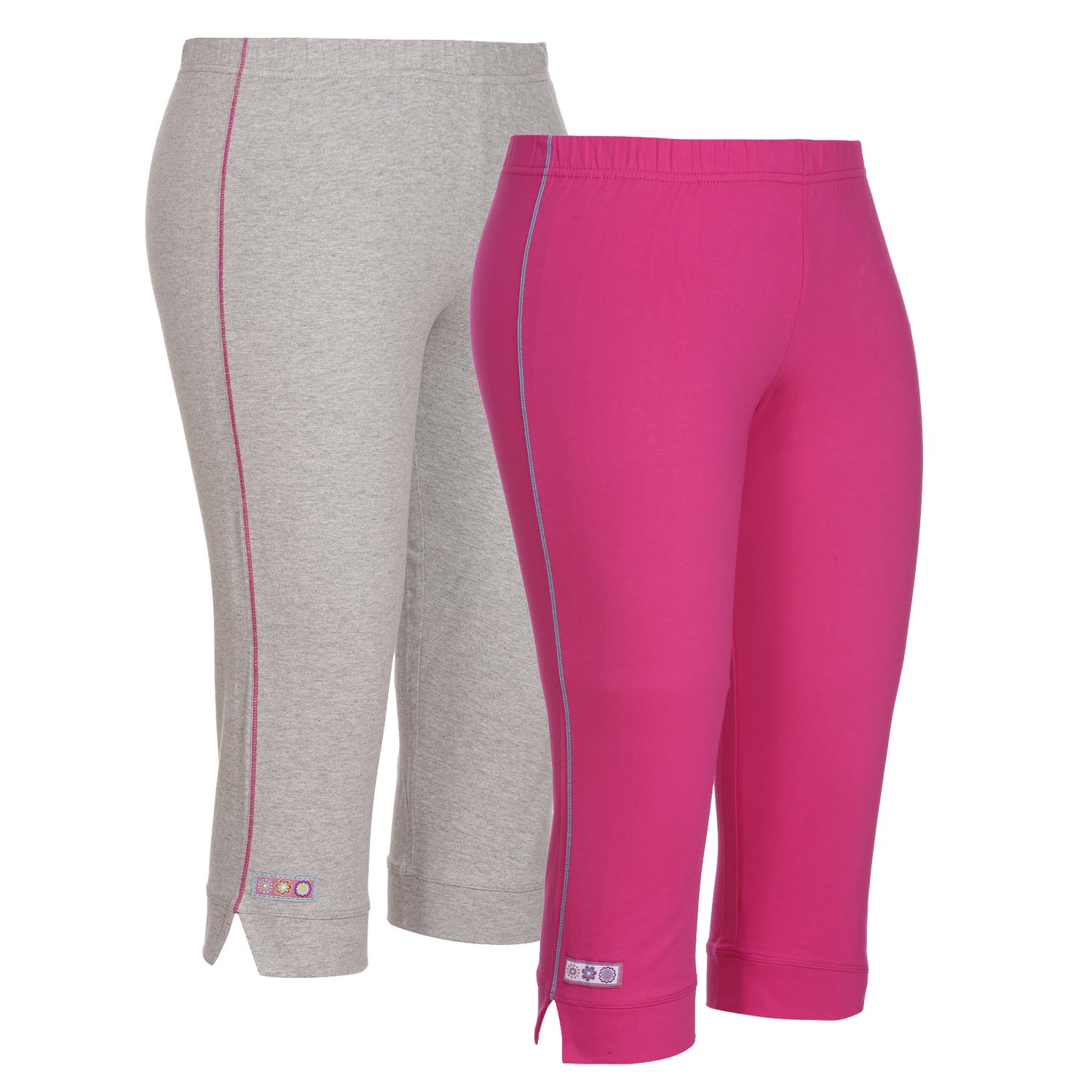 OCEAN RACE 100% Coton Girls Capri Pack of- 2