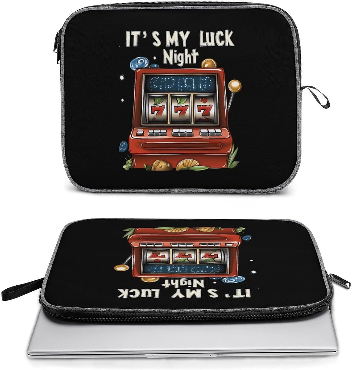 It's My Luck Night Casino Funny Laptop Case Sleeve Shockproof Computer Protective Briefcase 13-14 Inch image 5
