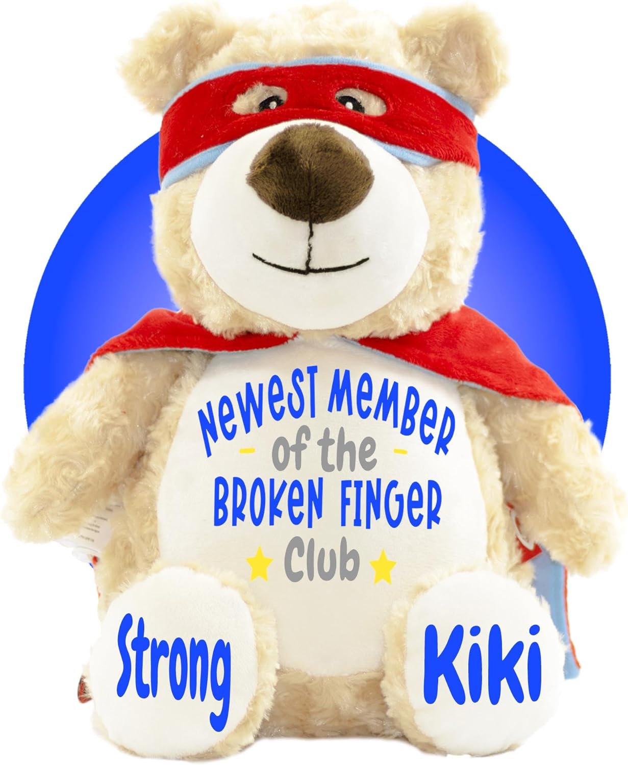 Broken Finger Gifts for Kids - Personalized 17" Broken Finger Stuffed Animal - Funny Injured Finger Must Haves - Fractured Finger Get Well Soon Gifts for Children