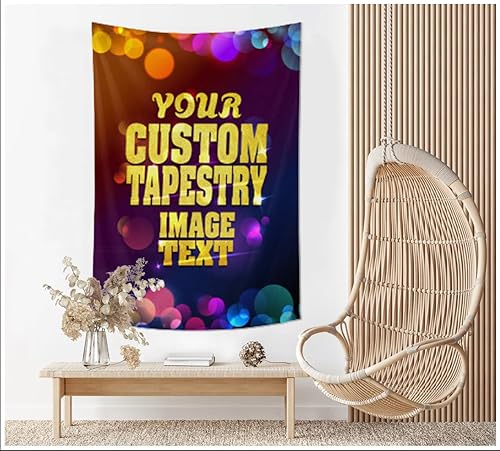 SCMYK Tapiz personalizado para cargar imágenes para colgar en la pared, tapiz personalizado para regalos de vacaciones, tapiz personalizado con foto