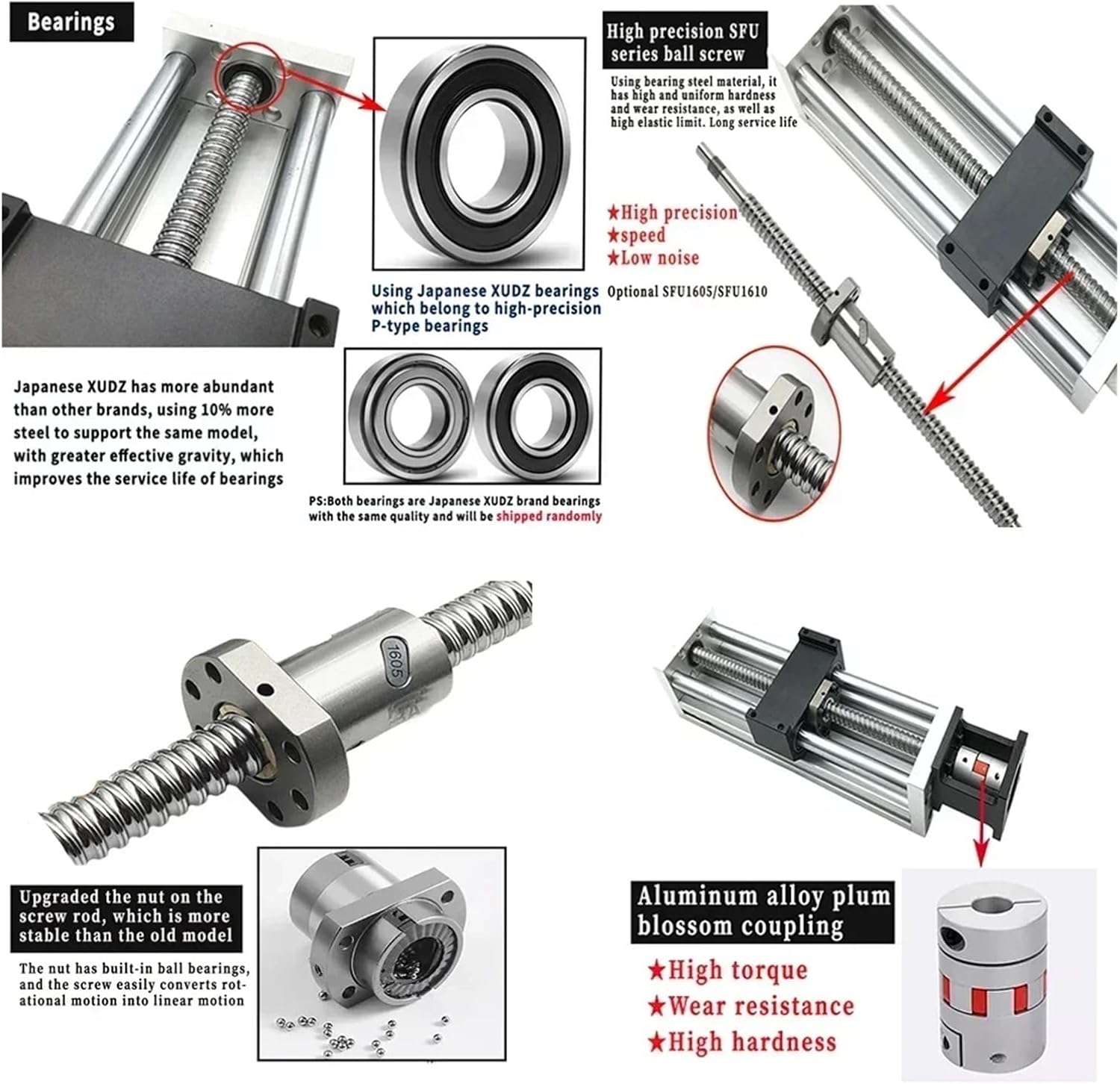 90mm Width Linear Guide Rail Electric Or Handwheel Sliding Table SFU1605/1610 BallScrew 50-1200mm Linear Actuator XYZ Axis CNC(for 60 Servo Bracket,SFU1605-1100 Stroke)