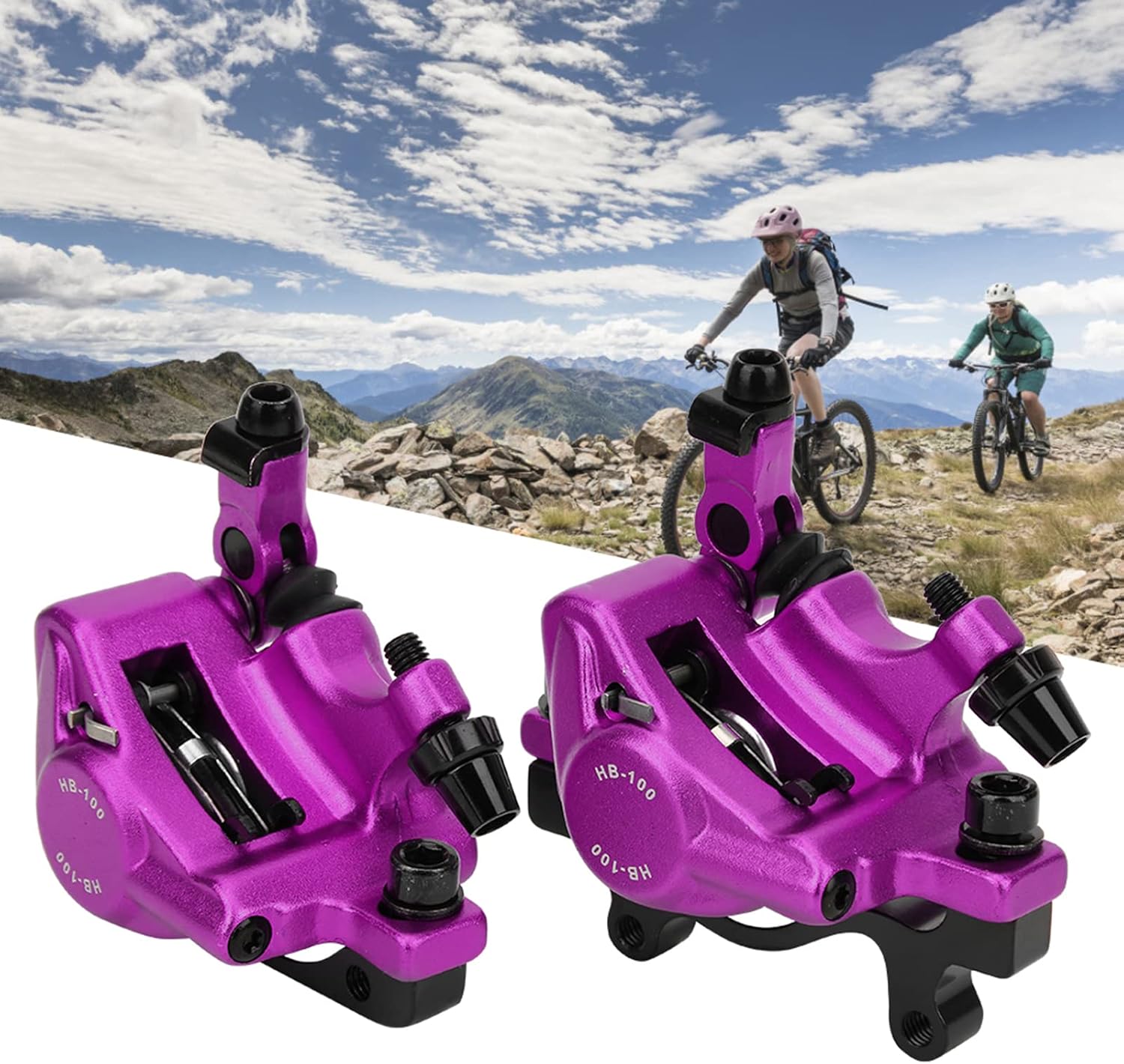 Keenso Aluminium Alloy Hydraulic Disc Brake HB-100 Hydraulic Disc Brake Set for Mountain Road ()