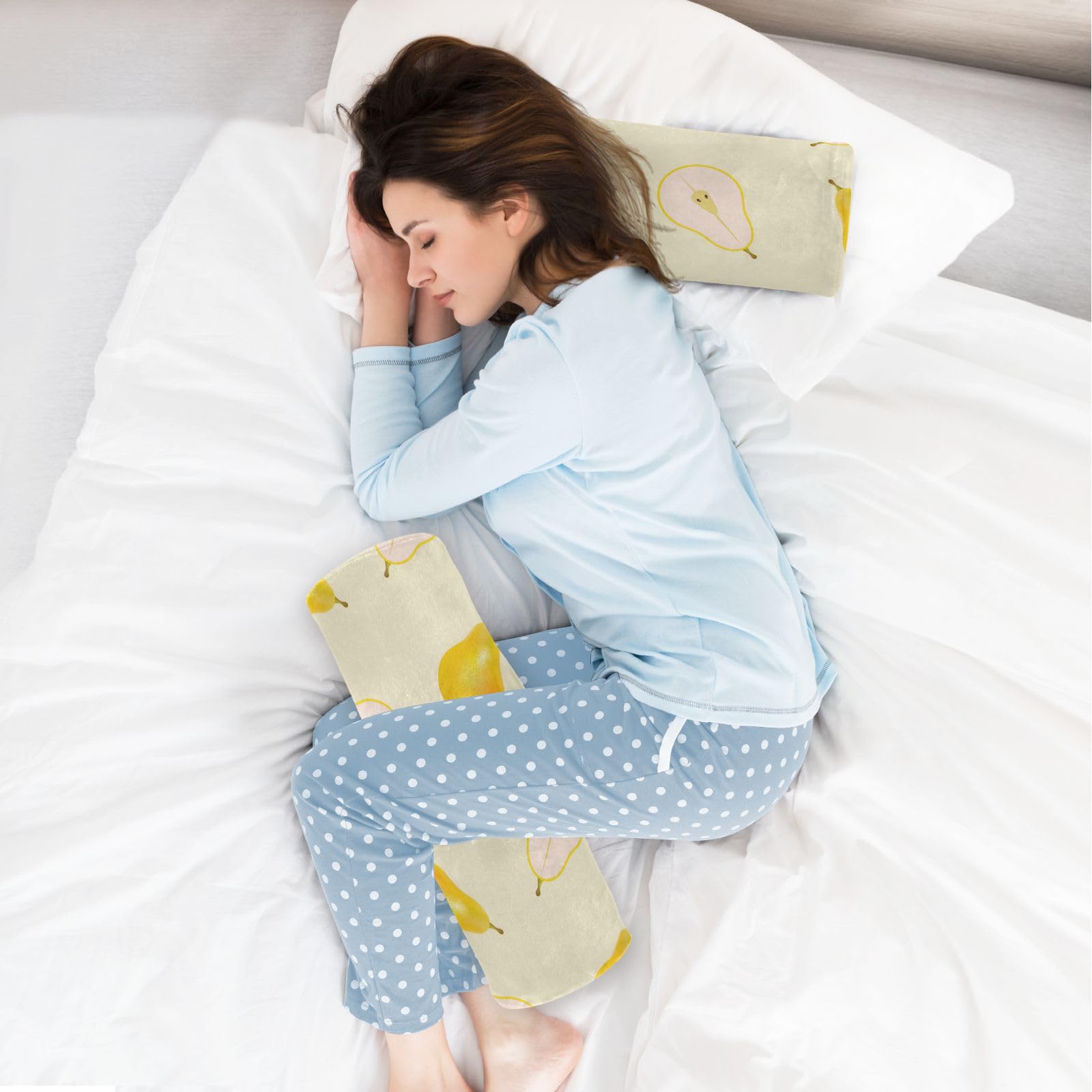 Lange Nackenrolle Kissen für Bett Halswirbelsäule Nackenrolle Kissenbezug Lange Runde Kissen für Bett Zylinder Nackenrolle Stützkissen für Beine Birne Herbst Geschmack Japanisch Western Küche, Haushalt & Wohnen