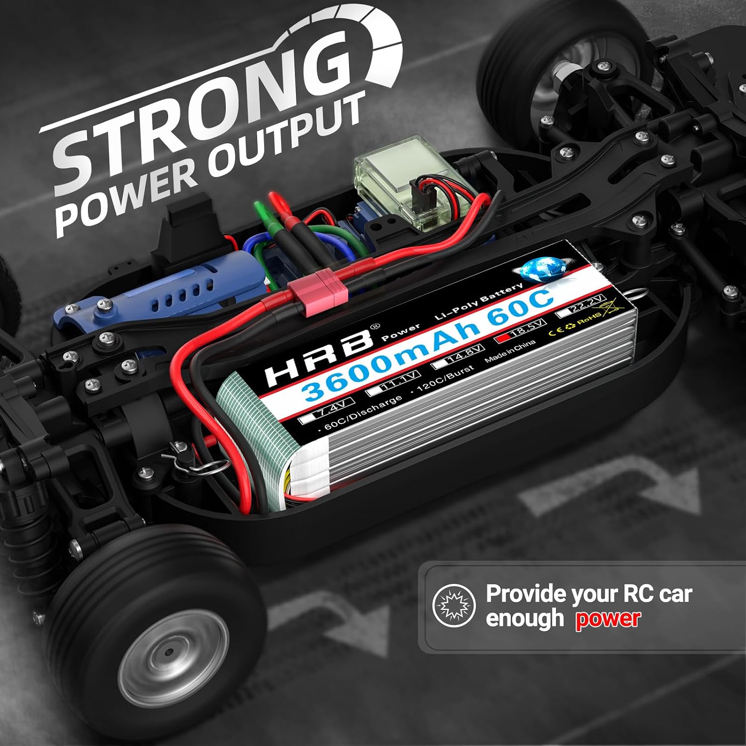 HRB 5S 3600mAh 18.5V 60C Lipo Battery Compatible with RC Car RC Plane RC Truck RC Boat