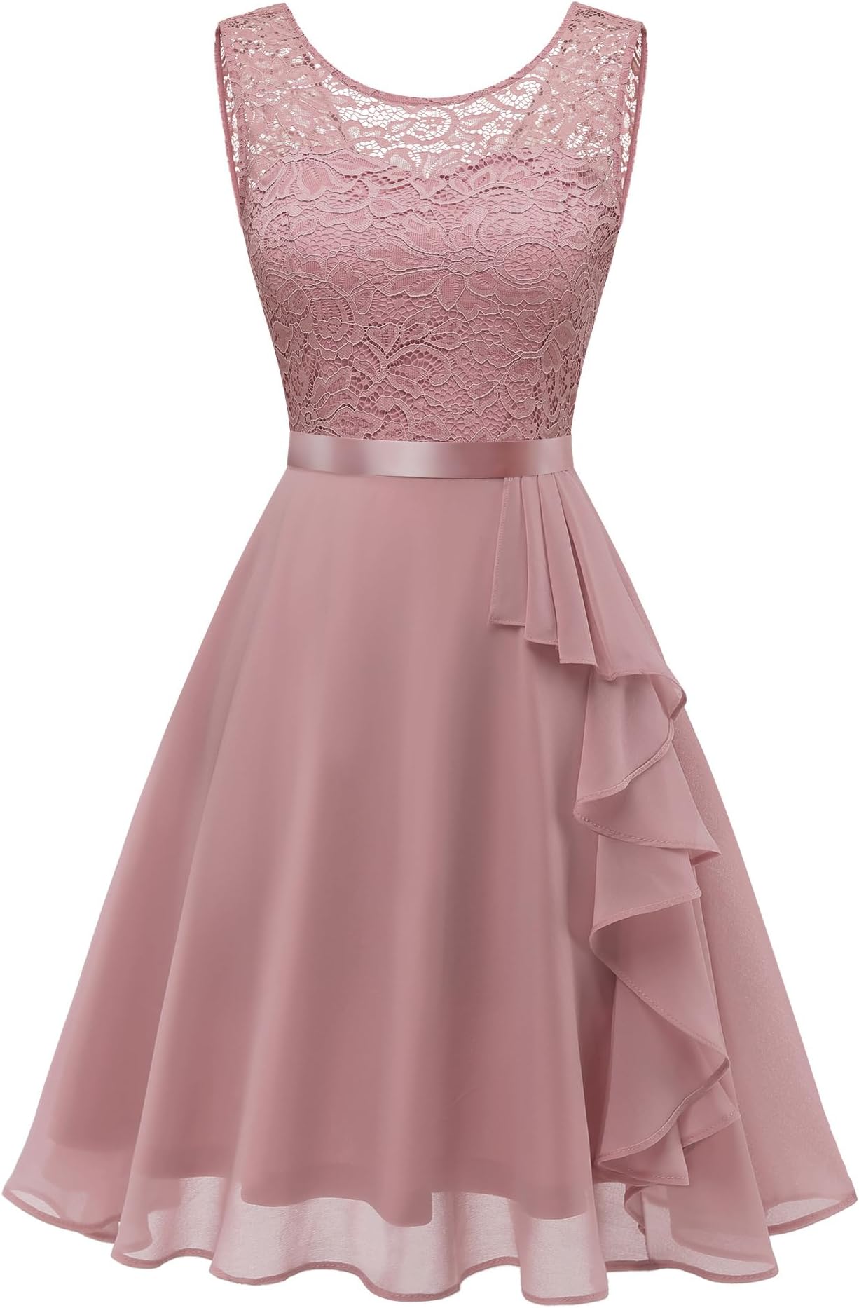 BeryLoveDress with Ruffle Hem Cocktail Dress Women's Elegant for Wedding Evening Dress Short