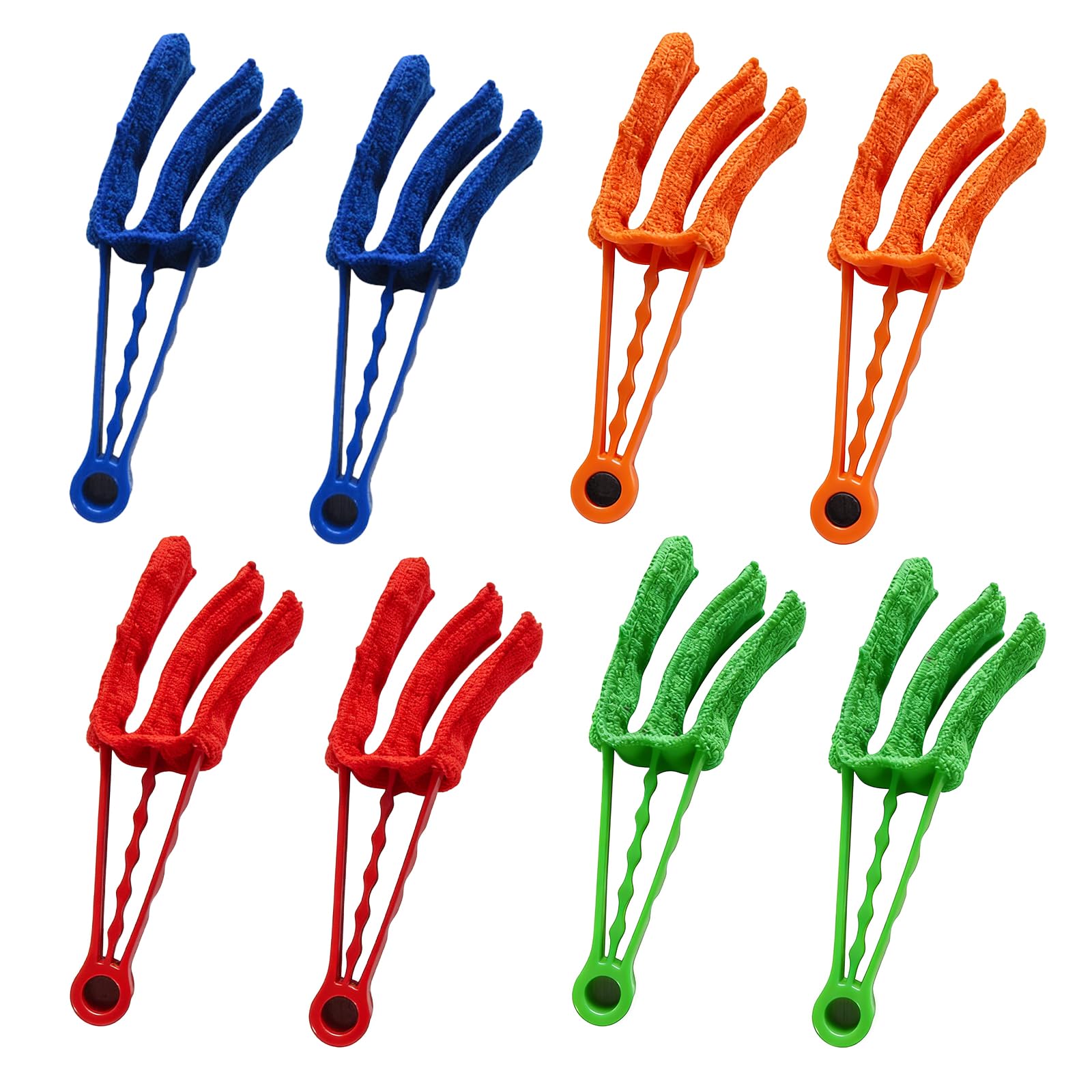 Qylazune 8Pcs Venetian Blind Cleaner Tool 3 Pronged Microfiber Duster For Window Removable Venetian Blind Cleaner For Blinds Air Conditioner Ac Car Vent For Washable Sleeves For Wet And Drycleaning