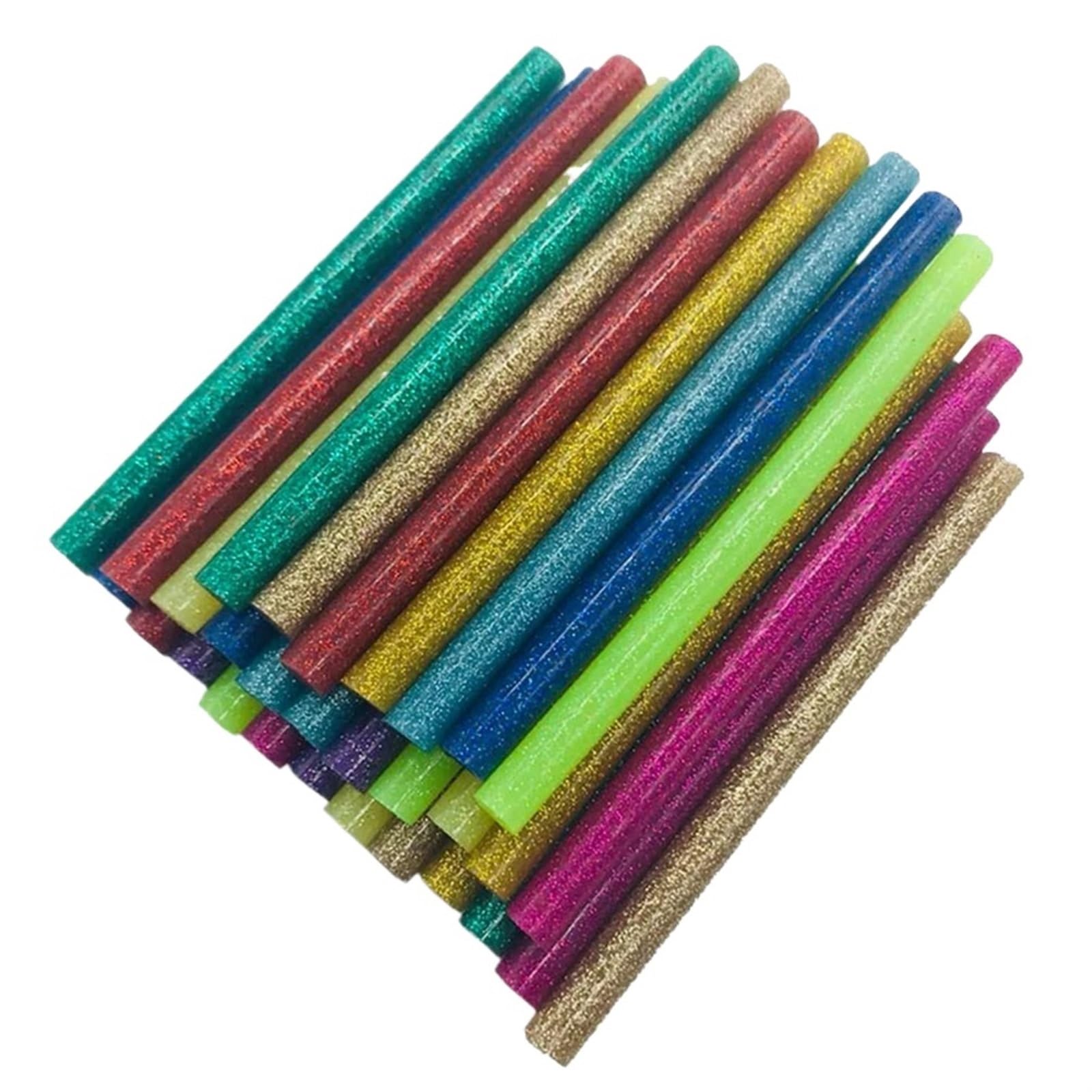 Bâtons de Colle Chaude Lot de 50 bâtons de Colle thermofusible colorés for Outil de réparation d'album d'artisanat, bâtons de Colle à Paillettes, Colle thermofusible 7 × 100 mm