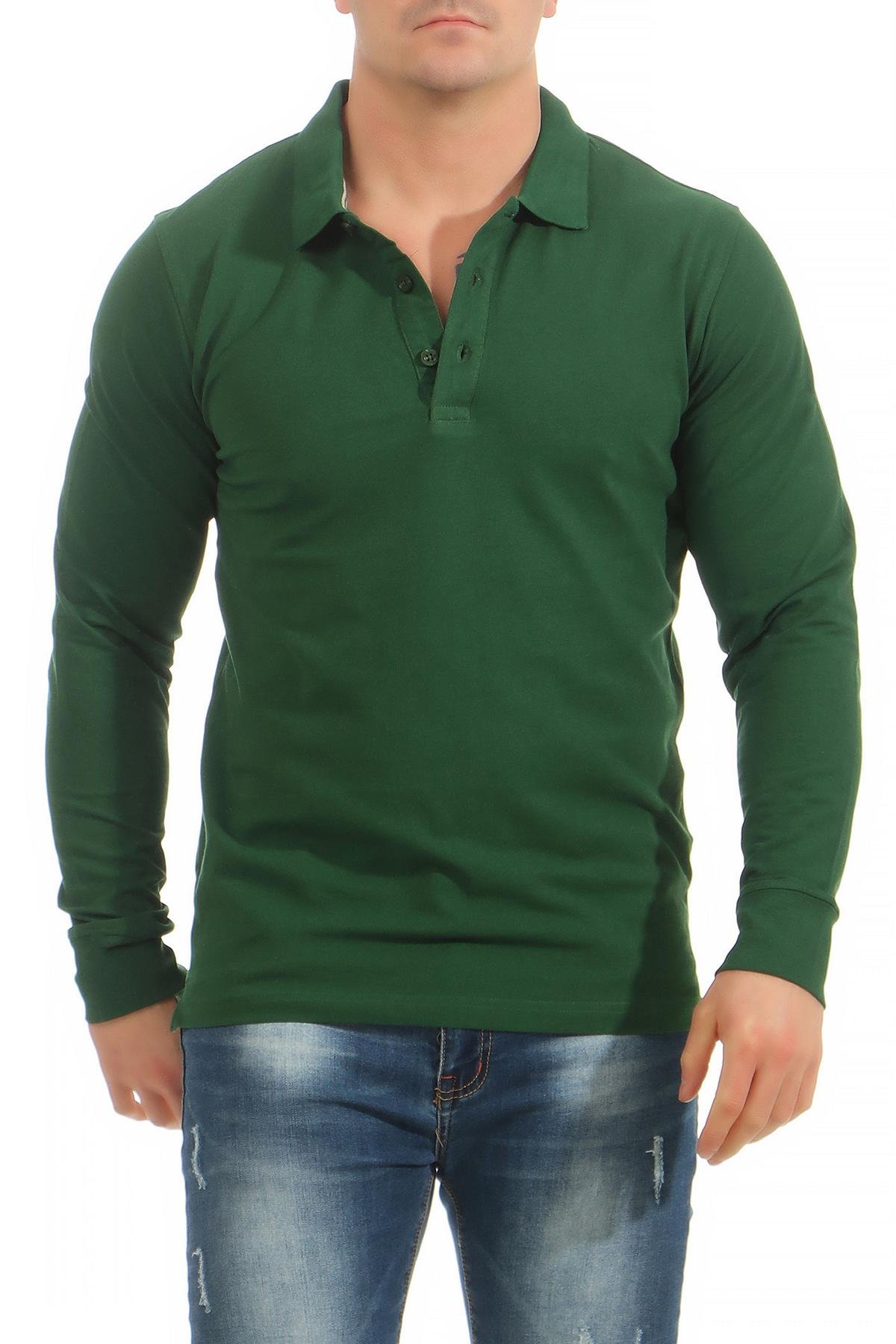 Herren Poloshirt Langarm 3er Pack - Regular Fit Polohemden mit Kragen und Knopfleiste - Baumwolle mit 210g/m² - Arbeitskleidung, Freizeit, Business, Set Poloshirts - große Größen S bis 5XL