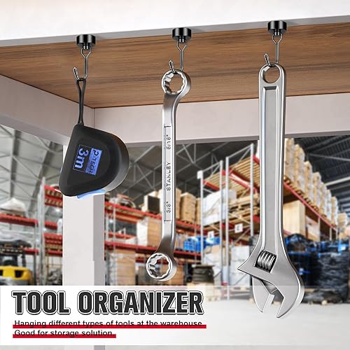 Miniatura 5 de FINDMAG Ganchos magnéticos de 40 libras, ganchos magnéticos de neodimio resistentes, ganchos de metal fuertes para colgar en la cocina, oficina,