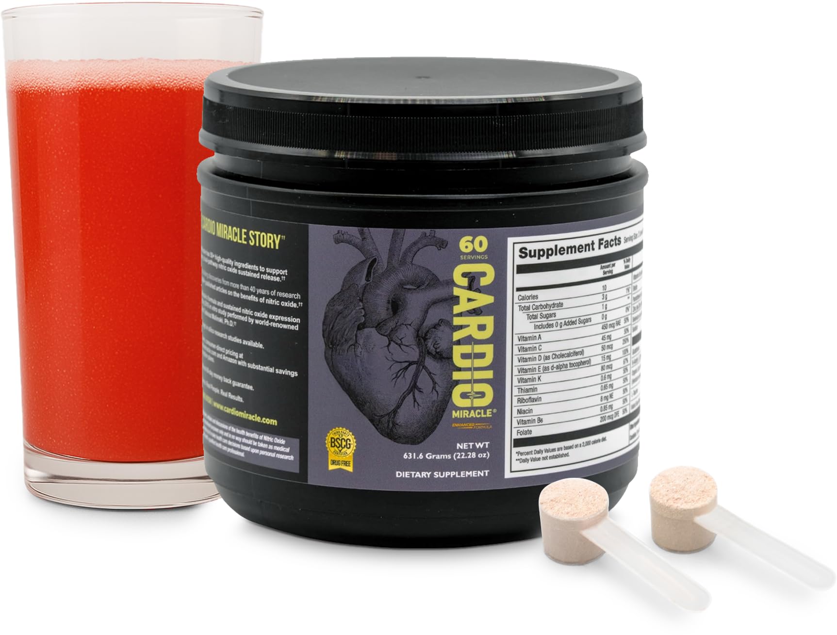 Sponsored Ad - Nitric Oxide Supplement 60 Servings - Beet Root Powder with L-Arginine to Support Circulation, Blood Flow, Energy, Endurance, Stamina & Heart Health for Men and Women