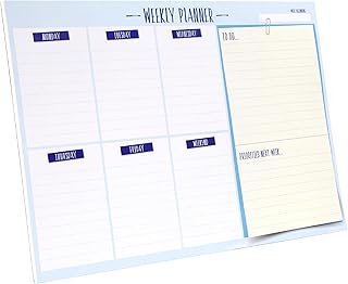 SUMMIT A4 Weekly Desk Planner, 52 Tear off pages, To Do List Notepad, Daily Planning Schedule and Calendar