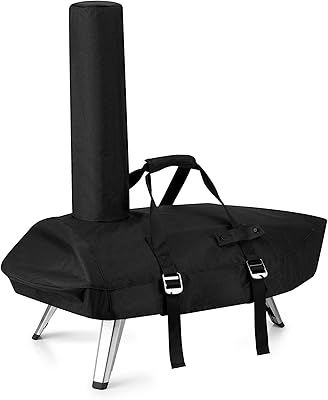Onlyfire Pizza Oven Cover for Ooni Karu 12 Pizza Oven, Outdoor Pizza Oven Protective Carry Cover Accessories, Heavy Duty Waterproof Weather Resistant Dust-Proof Oven Cover, Black