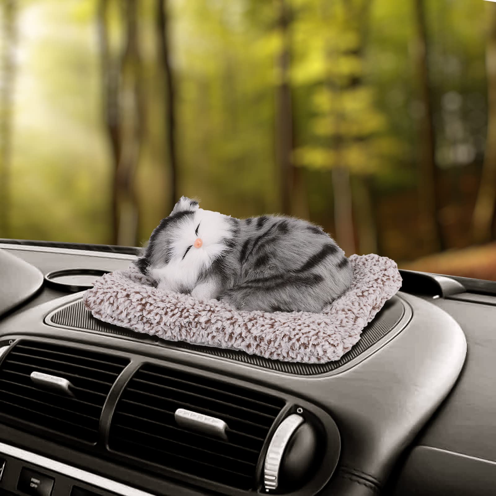 Bolsa de purificación de aire de carbón de bambú, Figuras de Gato Durmiendo, Ambientador Baño Ambientador desodorización Purificador De Aire para automóviles, mascotas, sótano, Gris