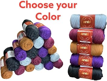100% Acrylic Brazilian Wool Yarn 70g Fiber for Hair Crochet/African Weave/Knitting/Dreadlock Extensions/Twists and More (2 Pack, Burgundy)
