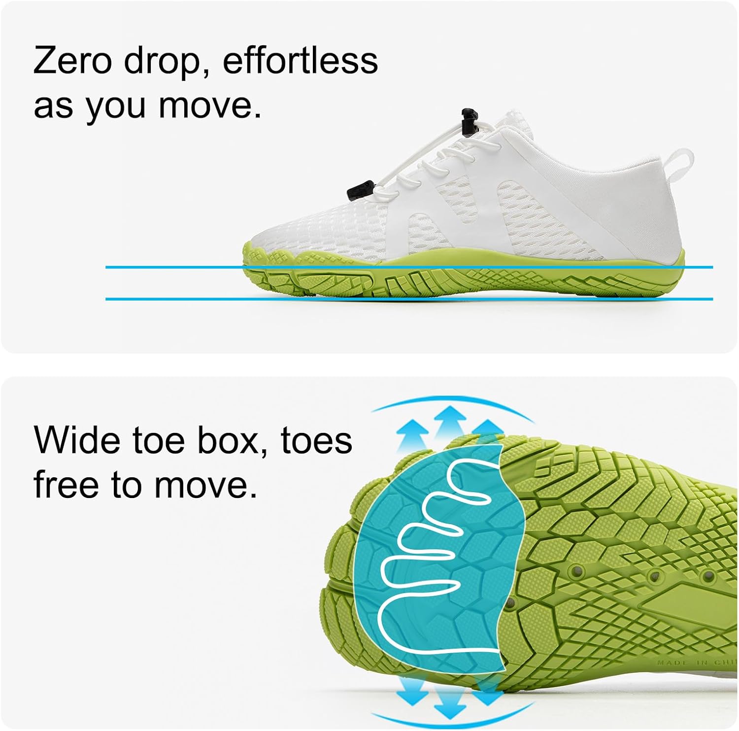 KOLILI Women Water Shoes Quick-Dry Aqua Shoes Non-Slip Barefoot for Beach Hiking Swim Pool Kayaking Surfing