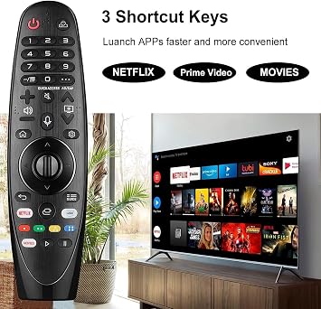 (SCYORK) Voice Remote Control AKB75855501 for LG Magic TV Replacement MR20GA OLED55CXPUA, for UN85 UN81 UN80 UN74 UN73 UN71 with Pointer, Click, Scroll, and Voice Control