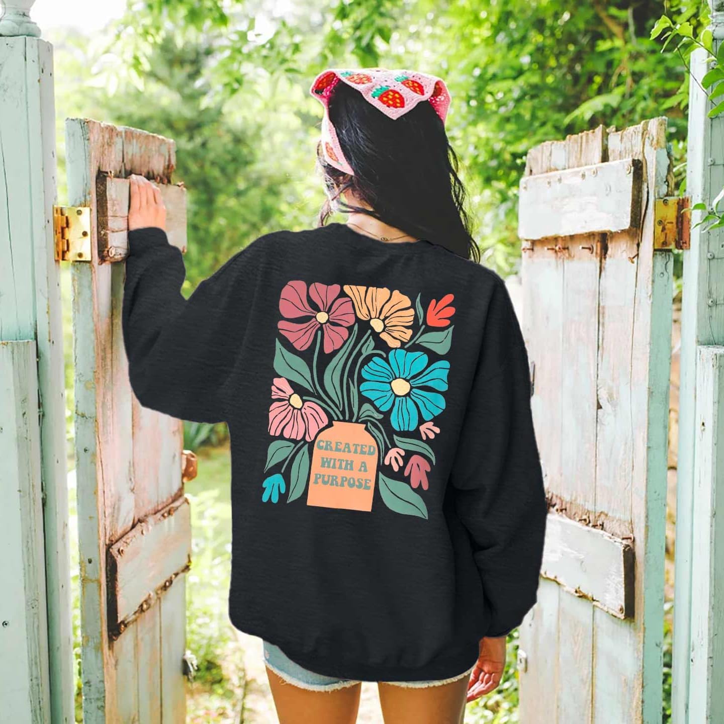 LOTUCY Christian Floral Sweatshirt Women: Bible Verse Shirts Jesus Religious Inspirational Long Sleeve Pullover Tops - Image 2