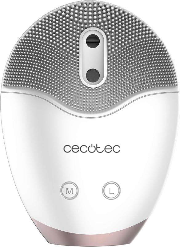 Escova elétrica para limpeza facial Cecotec FaceCare TotalClean Soft com gerador automático de espuma, vibração sônica com 3 níveis, silicone, bateria de 60 minutos, temporizador de 2 minutos e IPX6