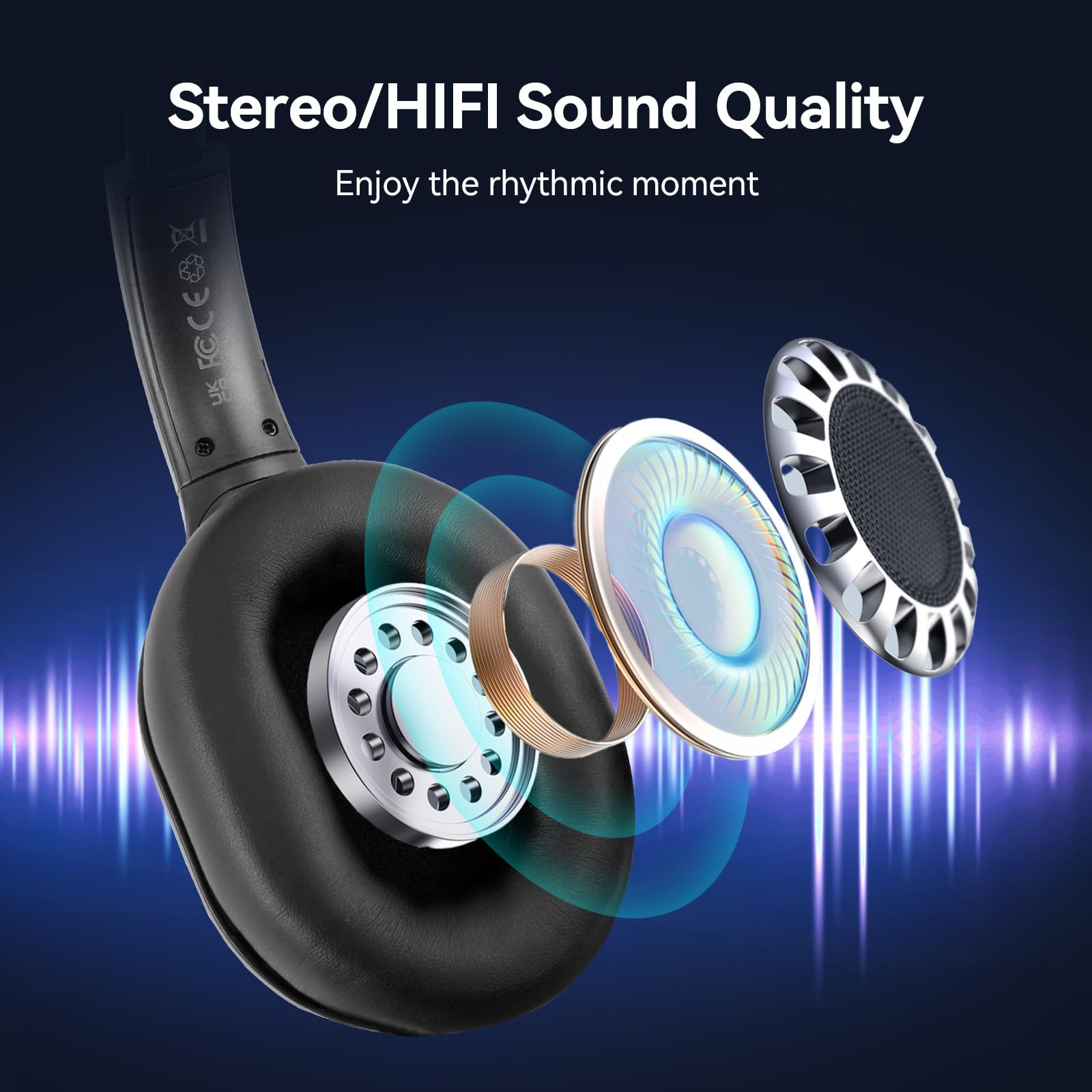 Retekess TA004 Kompletny Zestaw Słuchawek Silent Disco, 10 Słuchawek, 3 Kanały