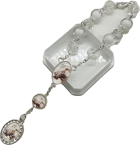 12 pulseras de rosario para bebé, recuerdo de bautizo, recuerdos de bautizo, quinceañera, baby shower