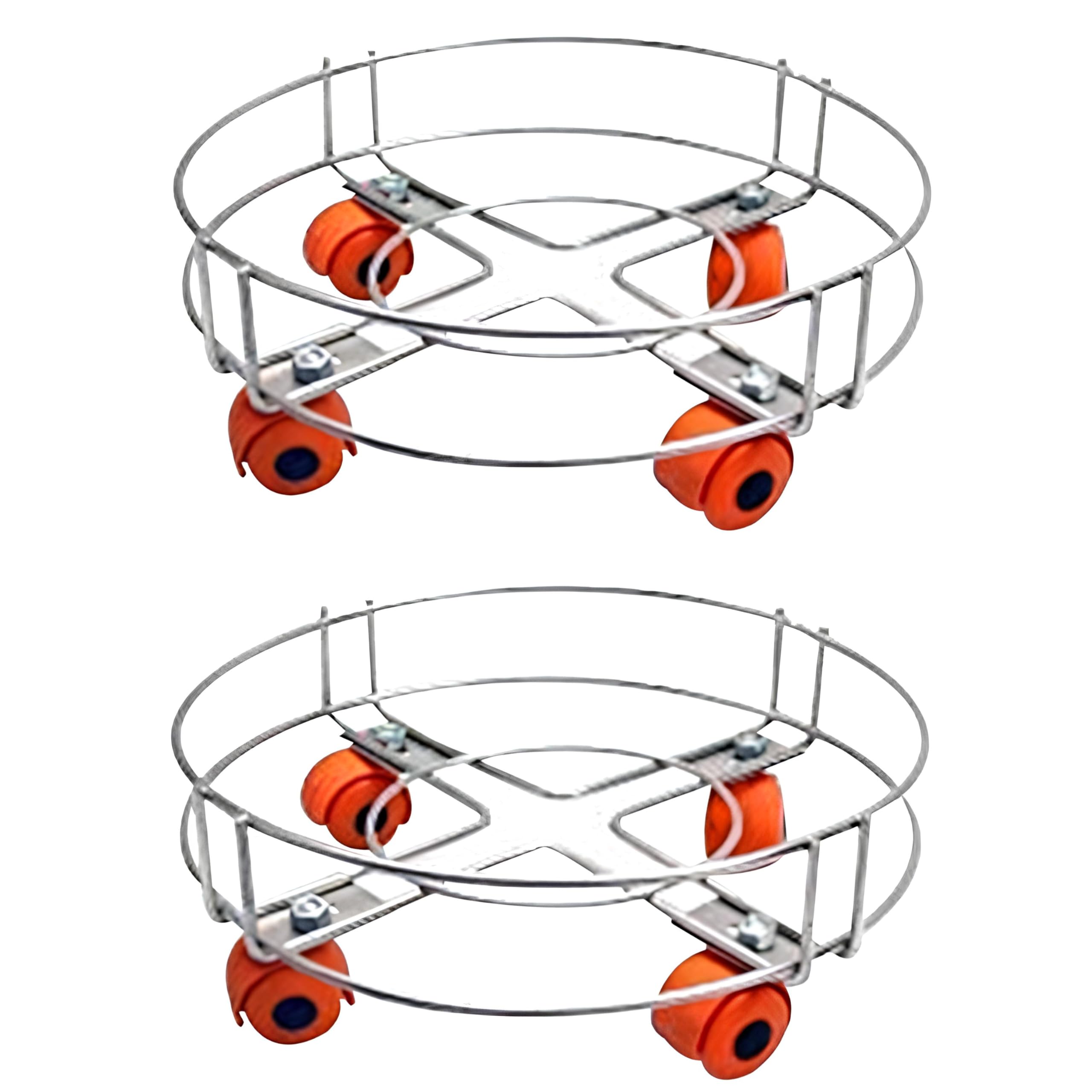 Stainless Steel Cylinder Trolley with Wheels and Gas Trolly - Lpg Cylinder Stand, Kitchen Gas Trolly (Pack of 2) (NHSP)-image-33