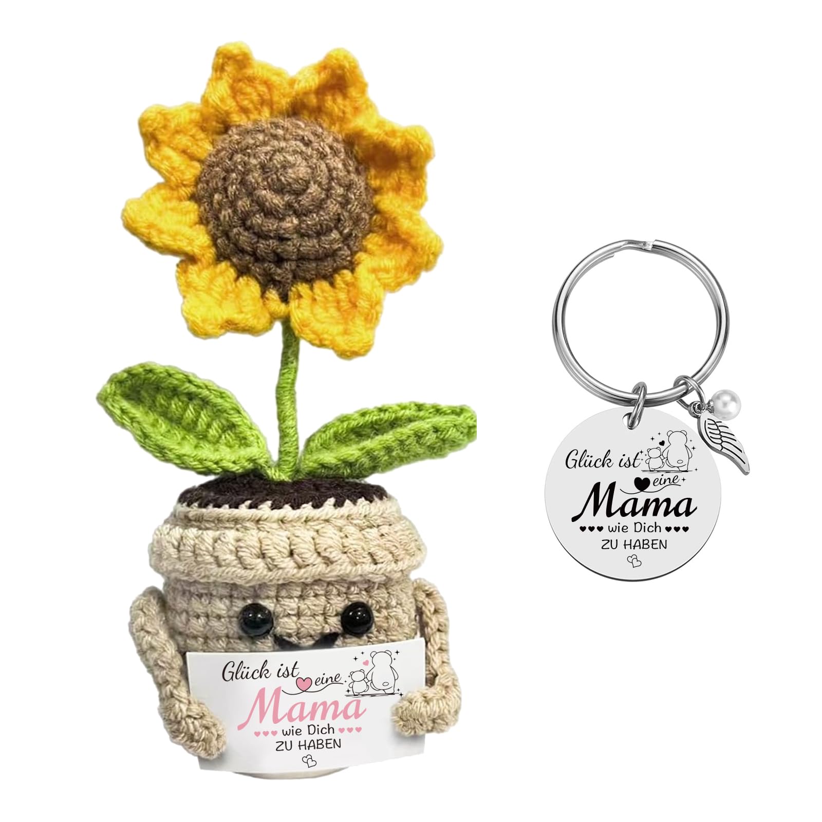 iTbxzzy Geschenke für Mama Mutter, Geburtstagsgeschenk für Mama Geschenk Muttertagsgeschenk Deko, Muttertagsgeschenke Weihnachten Handgefertigtes Sonnenblumen Schlüsselanhänger