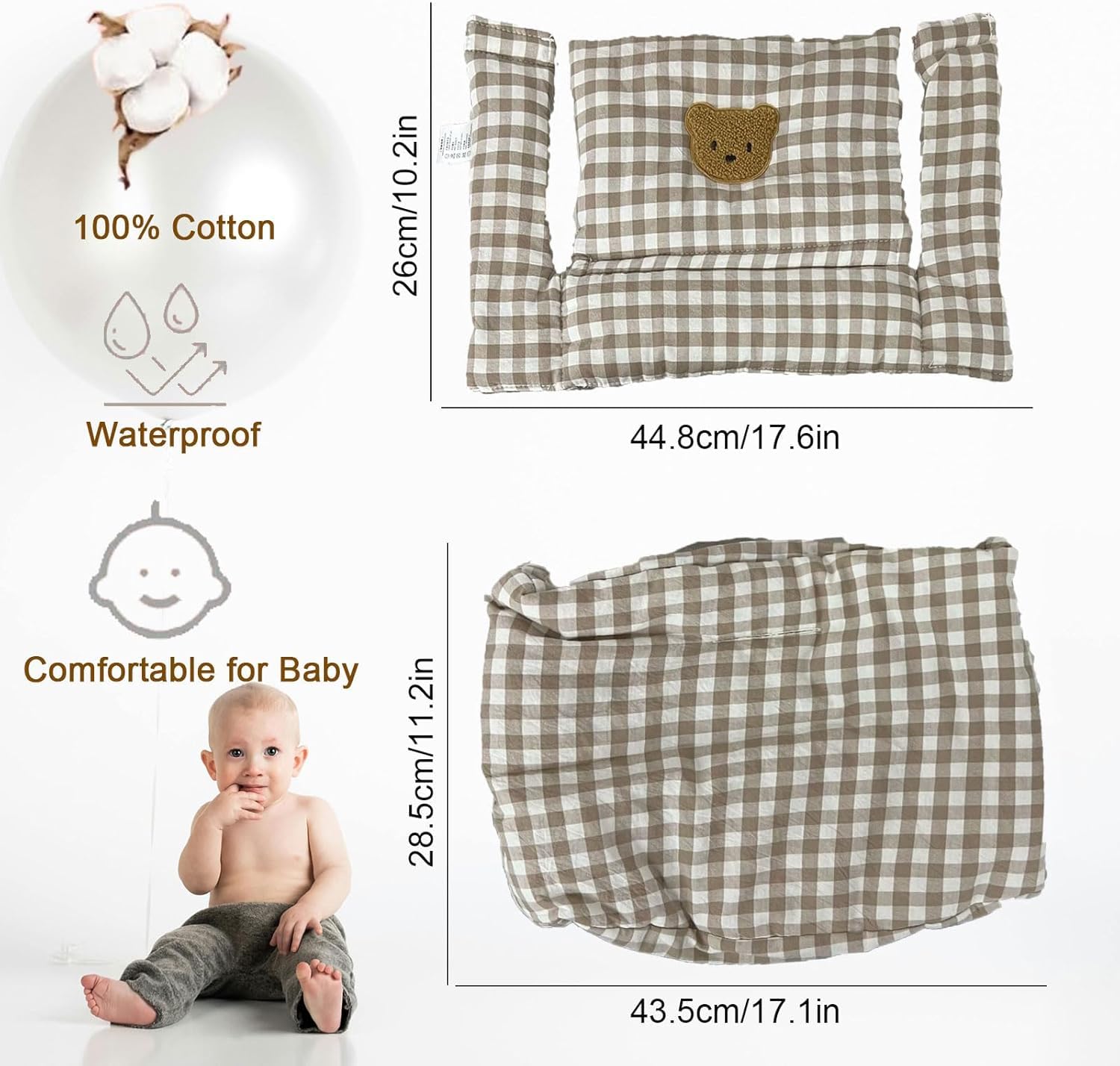Housse de Coussin pour Stokke Tripp Trapp, Épaissie et douce Coussin Chaise Haute Bebe pour Stokke, Rembourrage pour Siège Bébé, Coussin de siège Doux, Accessoires de Chaise Haute (kq)