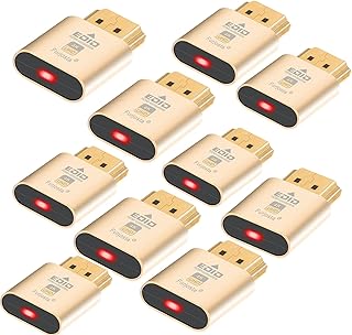 Furjosta HDMI Dummy Plug fit-Headless Display Emulator DDC EDID Fit Headless Ghos with Windows Mac OSX Linux Great for for Computer Desktop Support 3840x2160@61Hz 10P