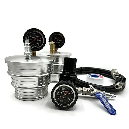 Miniatura 4 de ¡El Original! - Probador de Fugas del Enfriador de Aire de Carga CAC Boost (4", 3.5", 3") Aluminio Sólido 6061, Ranuras Antideslizantes y Reborde