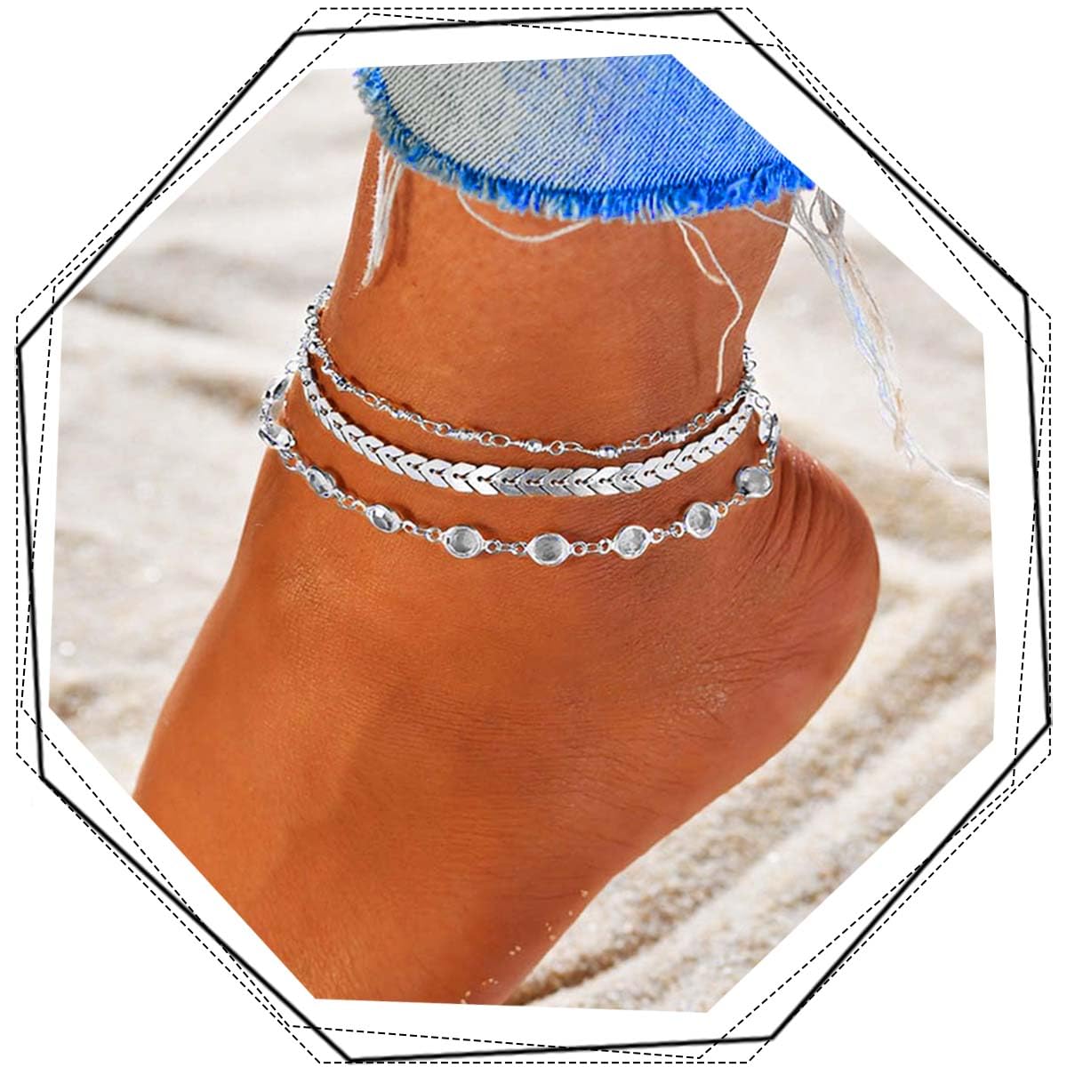 Cavigliera Boho Con Conchiglia E Perline - Bracciale Regolabile Per Piedi, Stile Spiaggia