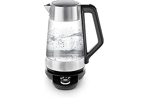 OXO Brew Adjustable Temperature Electric Kettle, Clear