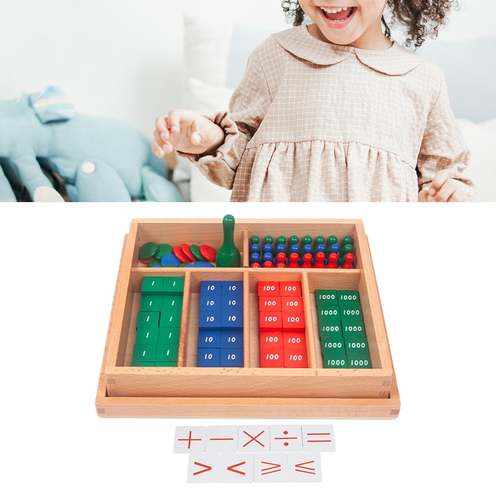 Gioco di Timbri Matematici per Bambini, Sussidi Didattici Pratici E Duraturi, Strumento di Apprendimento Precoce