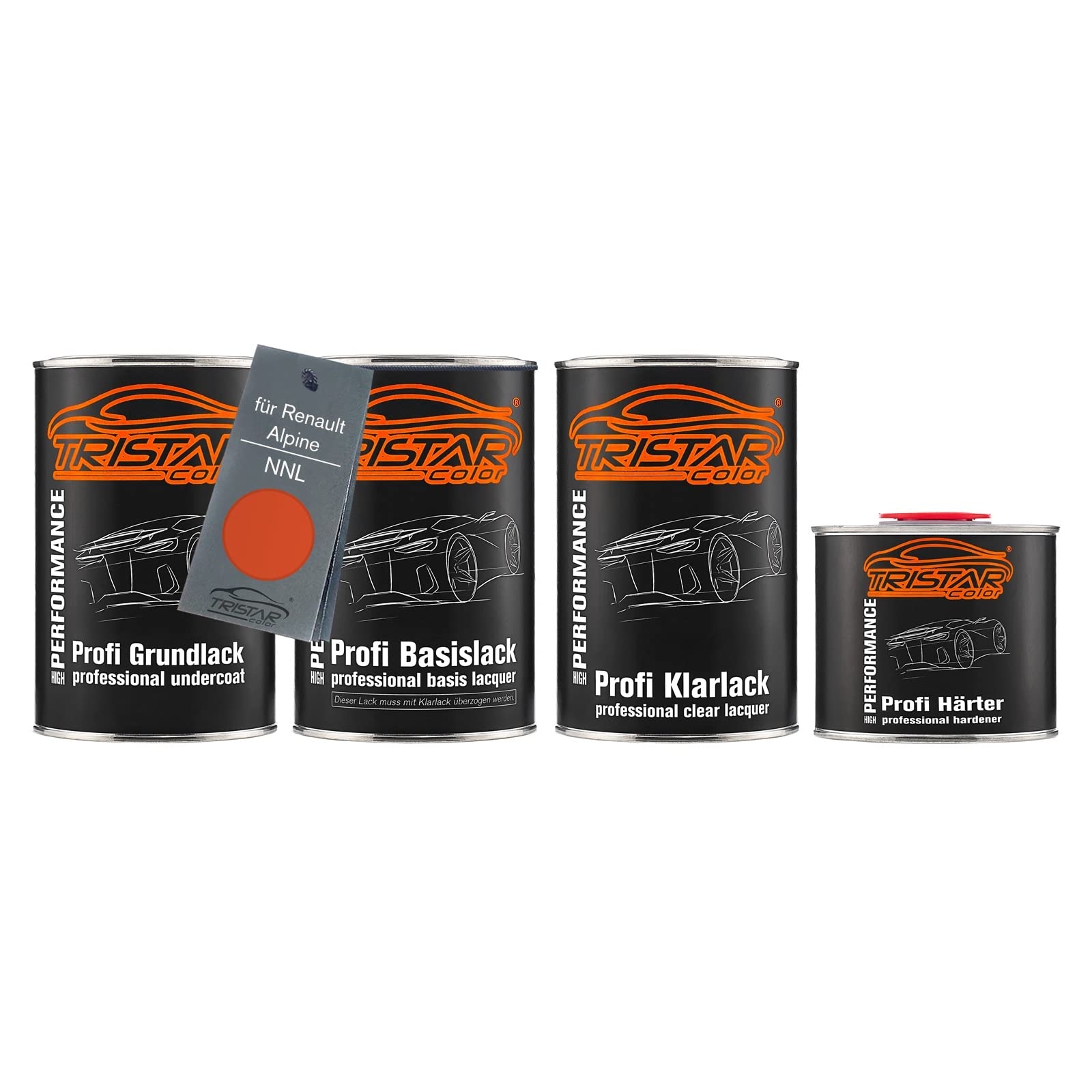 TRISTARcolor Lakier w puszkach do Renault/Alpine NNL Rouge Filament 3,5L | Salsa Rot, Lakier samochodowy, Zestaw lakier podstawowy + bazowy + bezbarwny 2K + utwardzacz, gotowy do natrysku