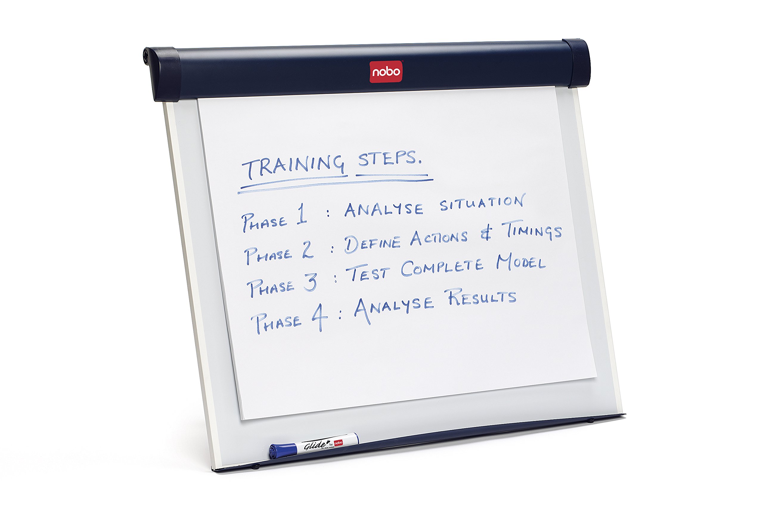 Nobo Barracuda 1902267 Tisch-Flipchart (magnetisch, mit B1 Flipchartblock und Boardmarker, 675 x 550 mm)