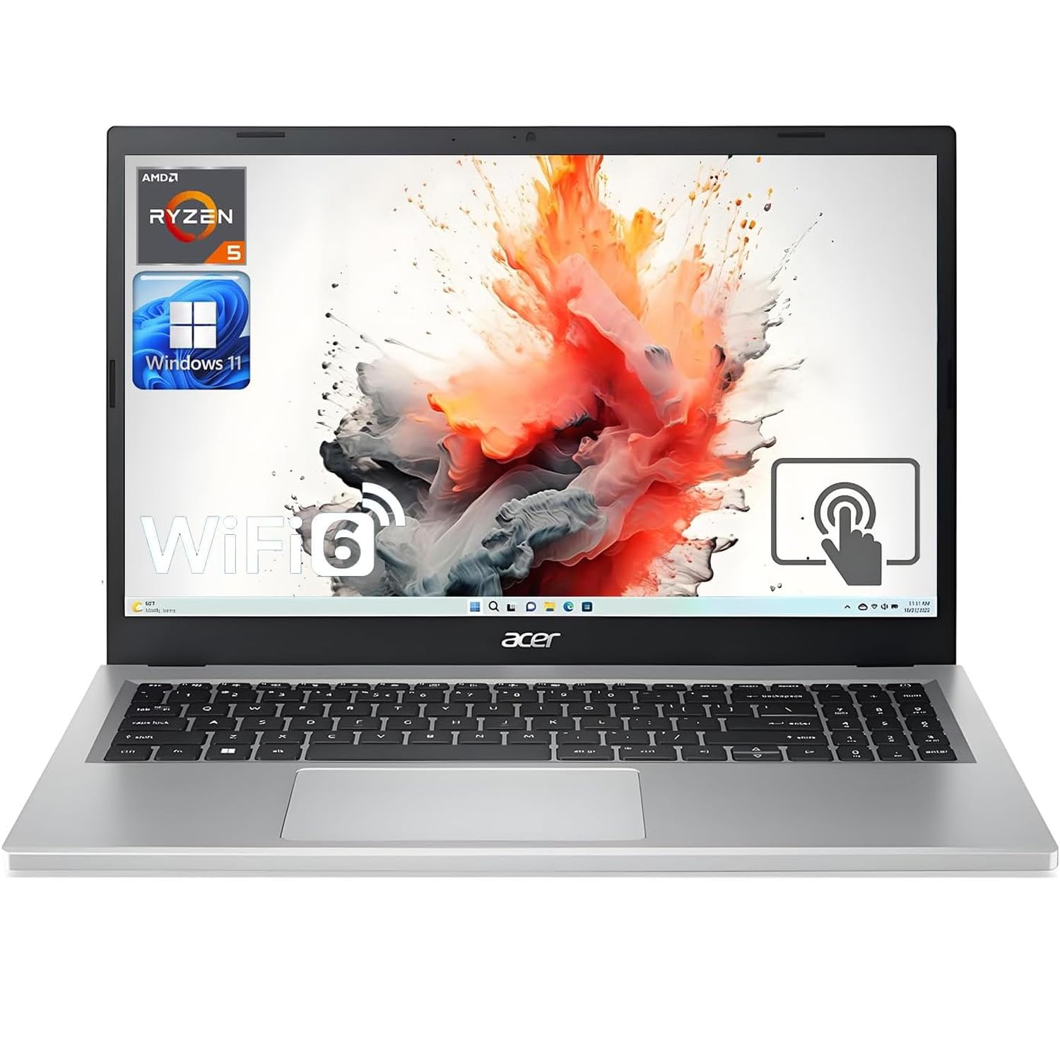 acer Aspire A315 15.6" Full HD IPS Display Touch Business Laptop AMD Ryzen 5 (Up to 4.3 GHz), 16GB RAM, 256GB SSD, WiFi, HDMI, Bluetooth, USB-C,