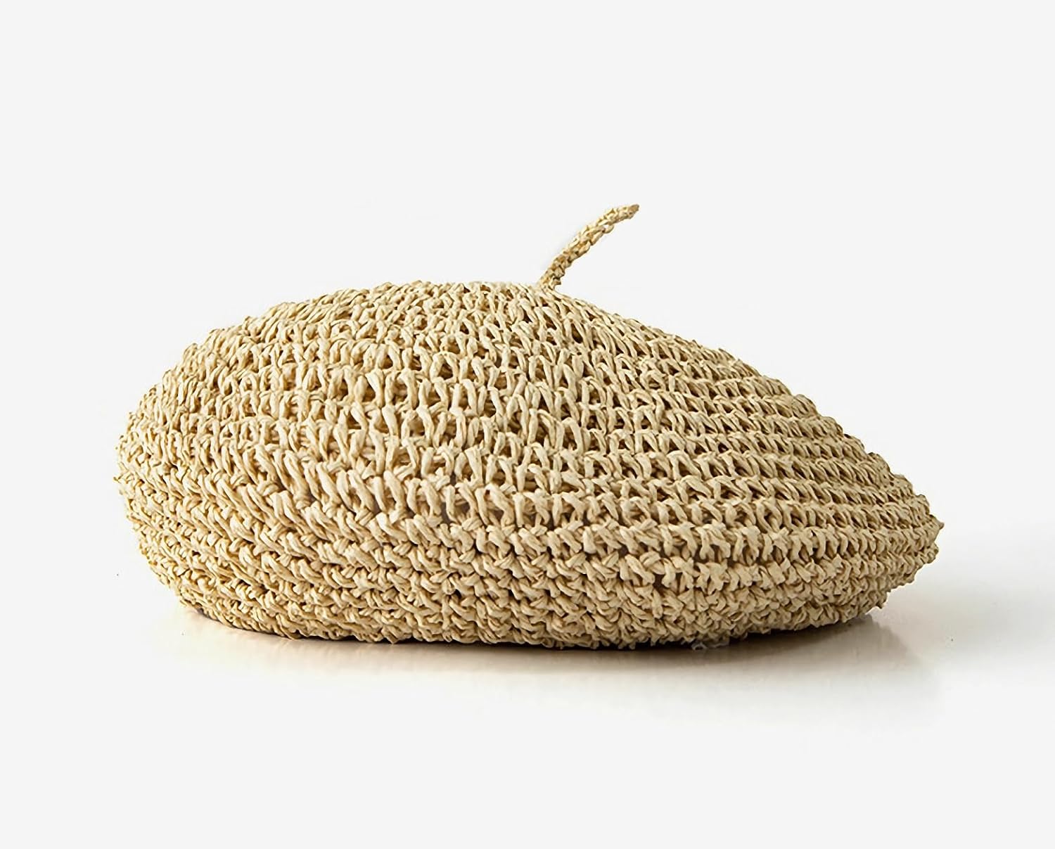 Straw Beret Summer French Beret Hats Painters Hat Cap Straw Woven Sunhat Classic Beret
