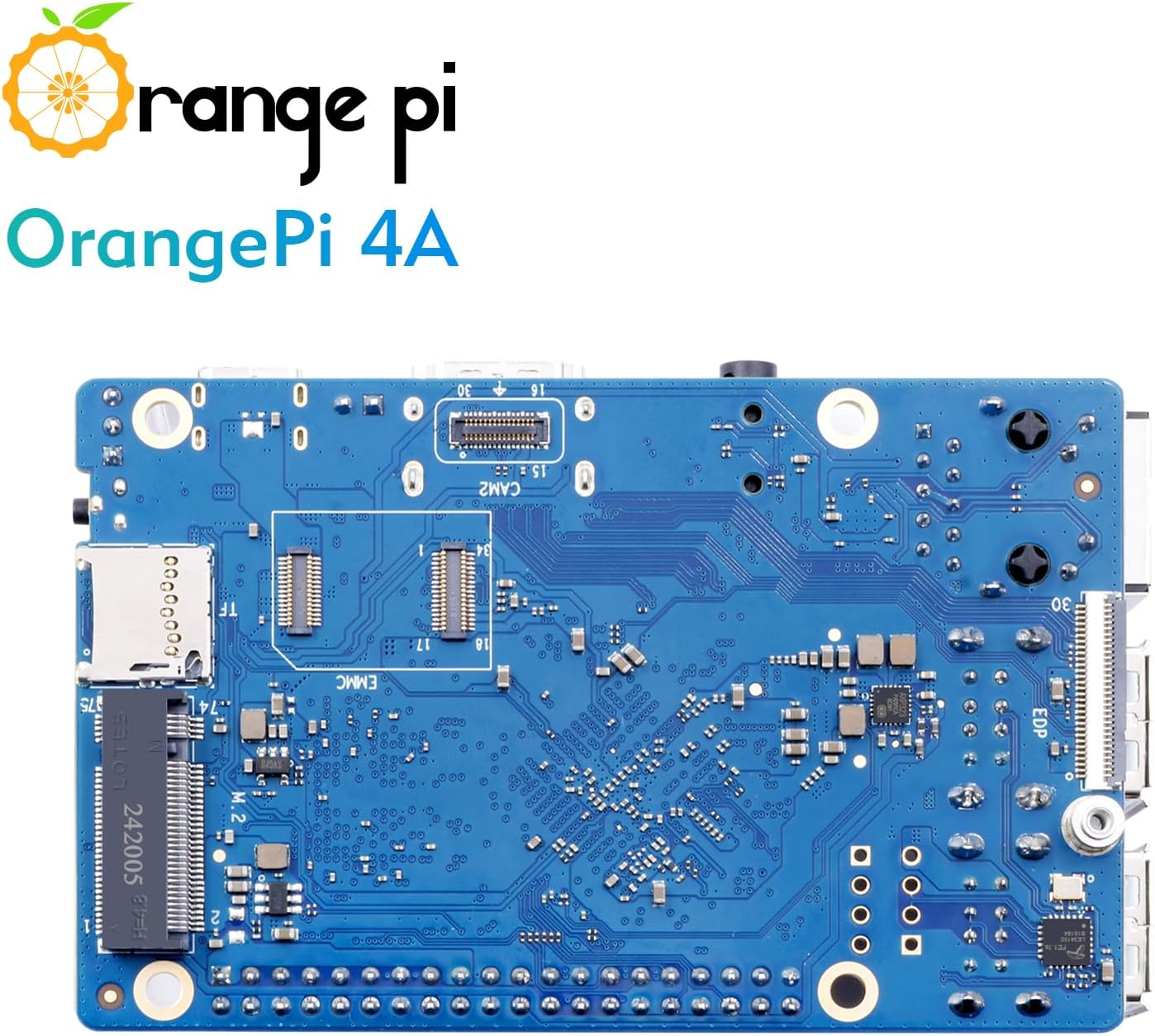Qiegħ view of Orange Pi 4A 2GB board