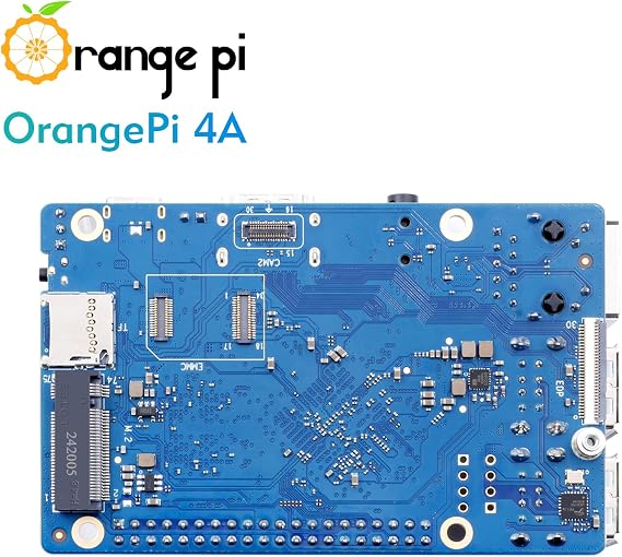 Orange Pi 4A 2GB LPDDR4/4X Allwinner T527 Single Board Computer, 8 Core RISC-V Co-Processor 2 Tops NPU 1.8GHz Frequency Wi-Fi 5.0+BT 5.0,BLE Run Ubuntu, Debian, Android13 (Pi 4A 2GB+Supply)