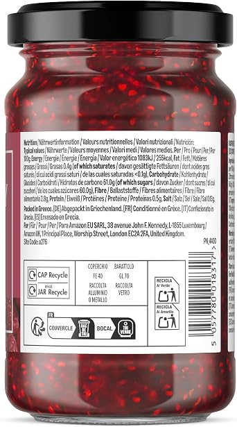 by Amazon Sweet Raspberry Fruit Jam, 454g