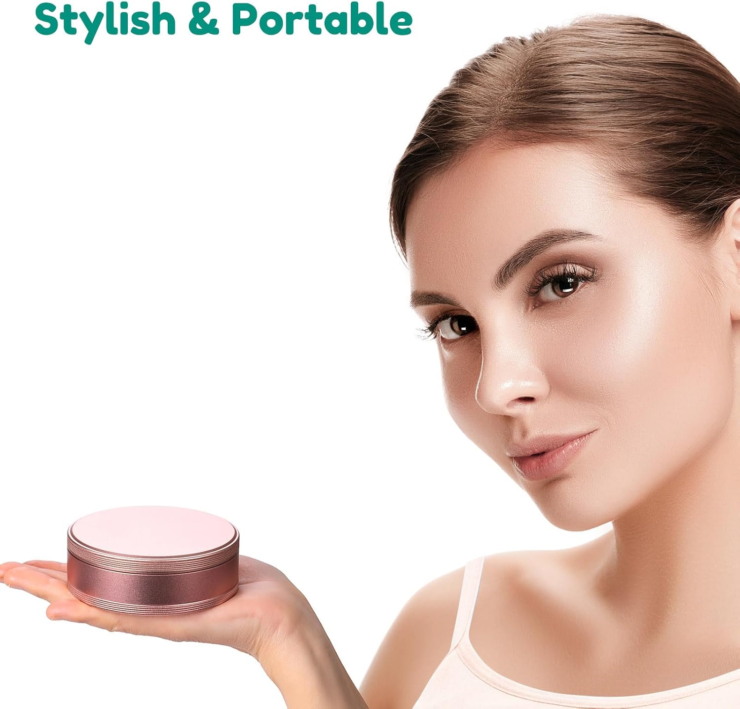 7 Compartment Pill Organizer & 7 Day Pill Organizer - Waterproof Metal Pill Organizer, Aluminium Alloy Round Daily Medicine Container Oil